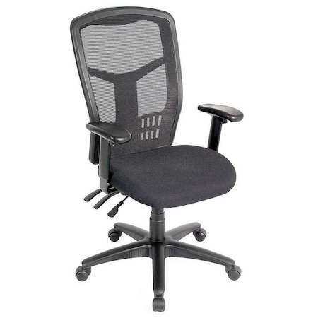 Global Industrial Multifunction Office Chair, Mesh Back, Fabric Upholstered Seat 248623